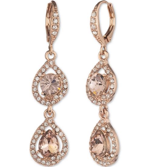 givenchy rose gold cubic zirconia post earrings|dillard's givenchy earrings.